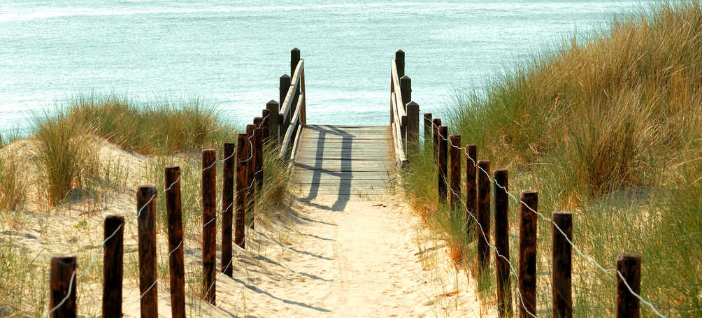 Tuinposter Strandpad