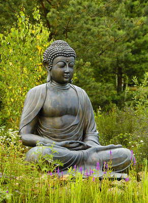 Tuinposter van Zittende Buddha / Boeddha