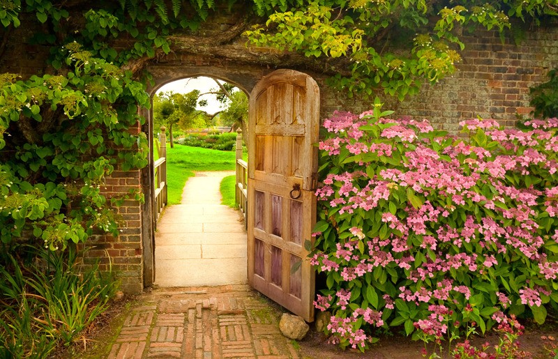 Tuinposter 'Kasteeldeur'