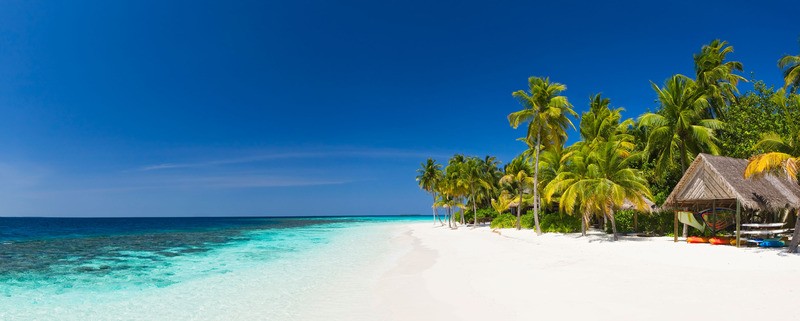 Tuinposter 'Zon, zee en strand'