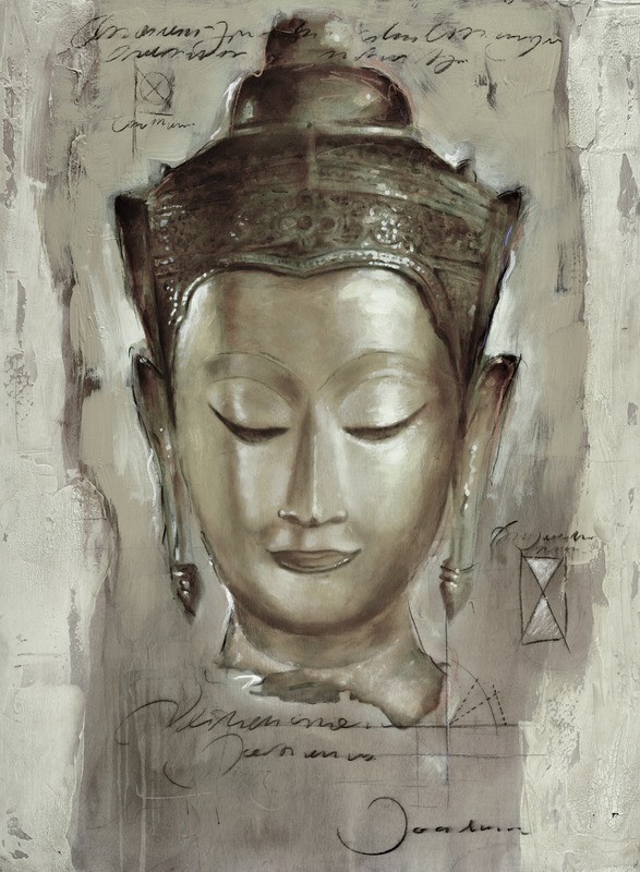 Tuinposter 'Joadoor - Buddha 2'