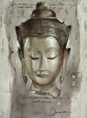Tuinposter van Joadoor - Buddha 2
