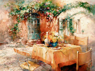 Tuinposter van Willem Haenraets - Tuinset