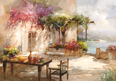 Tuinposter van Willem Haenraets - Terras