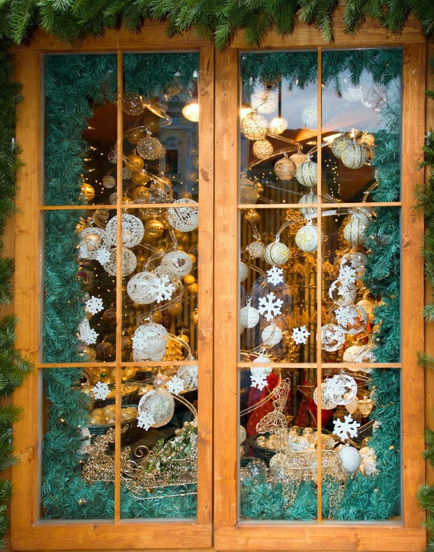 Tuinposter 'Kerst raam'