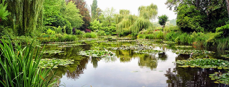 Tuinposter 'Vijver met bruggetje'