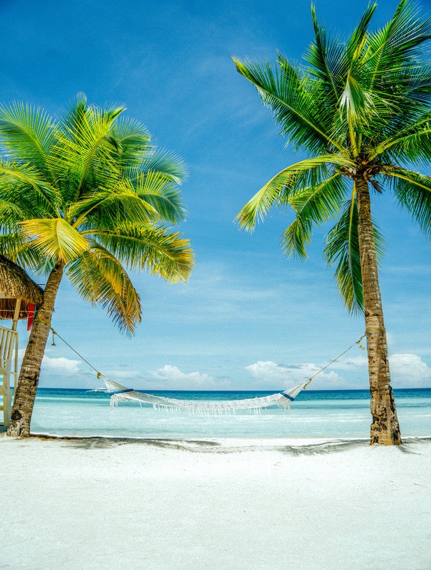 Tuinposter 'Hangmat bij het strand'