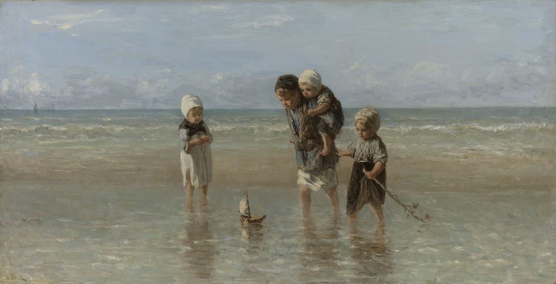 Tuinposter 'Jozef Israëls - Kinderen der zee'