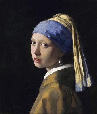 Tuinposter van Meisje met de parel - Johannes Vermeer