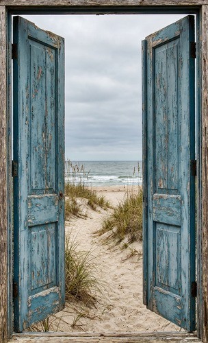 Teun's Tuinposters - Oude deur