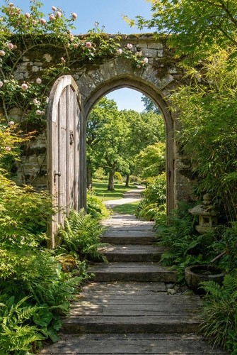 Teun's Tuinposters - Trapje naar park