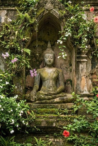 Teun's Tuinposters - Boeddha in nis