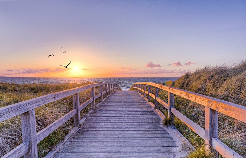 Tuinposter 'Ondergaande zon'